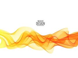 Modern red and yellow decorative wave stylish dynamic background Orange vector