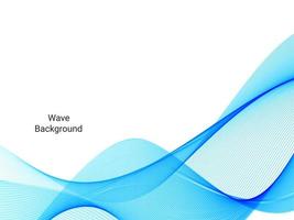 Abstract blue modern flowing stylish wave in white backround illustration pattern vector