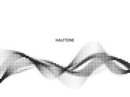 black and white halftone stylish motion pattern background vector