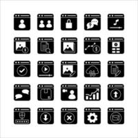 Website icon set vector solid for website, mobile app, presentation, social media.