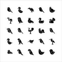 Bird icon set vector solid for website, mobile app, presentation, social media.