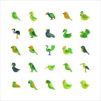 Bird icon set vector flat for website, mobile app, presentation, social media.