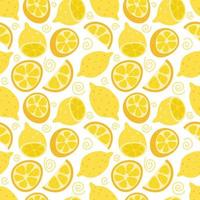 Lemon And Orange seamless pattern vector