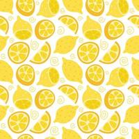 Lemon And Orange seamless pattern vector