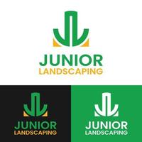 plantilla de diseño de logotipo de monograma letra inicial jl jl lj vector