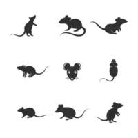 Rat cute Vector icon design illustration