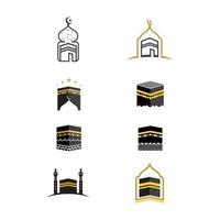 kaaba vector illustration icon