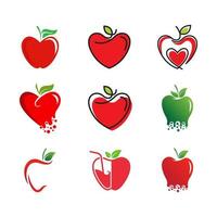 icono de diseño de vector de manzana saludable