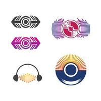 Speaker waves vector illustration design