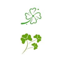 Green Clover Leaf  icon Template vector