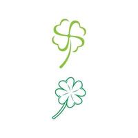 Green Clover Leaf  icon Template vector