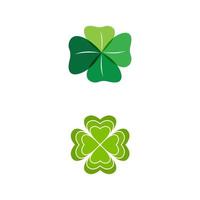Green Clover Leaf  icon Template vector