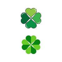 Green Clover Leaf  icon Template vector