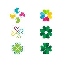 Green Clover Leaf  icon Template vector