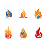 Hot flame fire vector icon illustration