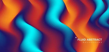 Stylish corrugated bright colorful color mixing fluid gradient abstract background vector