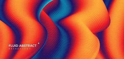 Stylish corrugated bright colorful color mixing fluid gradient abstract background vector