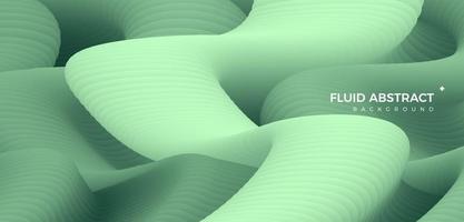 Fashion ripple dynamic high-grade green mixed fluid gradient abstract background vector