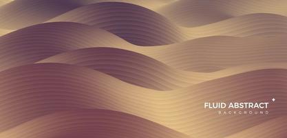 Stylish corrugated motion high-grade gold color mixing fluid gradient abstract background vector