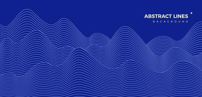 Blue Chinese atmosphere landscape flow abstract line elements vector