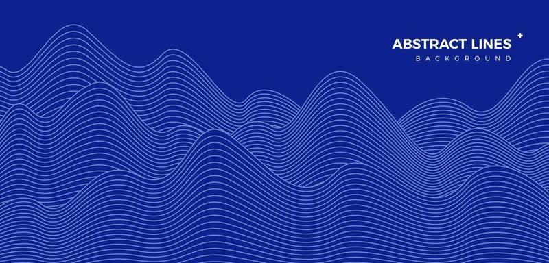 Blue Chinese atmosphere landscape flow abstract line elements