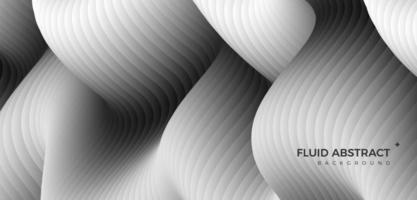 Stylish corrugated motion high-grade black and white mixed fluid gradient abstract background vector