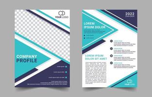 Modern Company Profile Template With Abstract Background vector