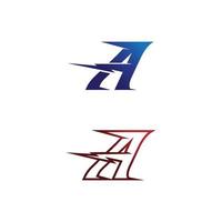 Una plantilla de logotipo de letra y fuente y diseño para identidad. vector
