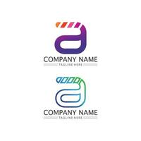 A Letter and font  Logo Template and design for identity vector