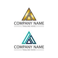 A Letter Logo and font Template design vector