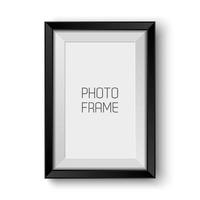 Realistic vector picture frame isolated on white background with blank space for your photo