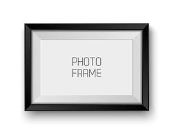 Realistic vector picture frame isolated on white background with blank space for your photo