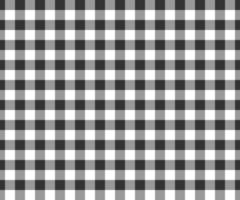 Black and white gingham seamless pattern. Checkered texture for picnic blanket, tablecloth, plaid, clothes. Fabric geometric background, textile design vector