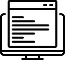 Line icon for code vector