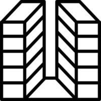 Line icon for building vector