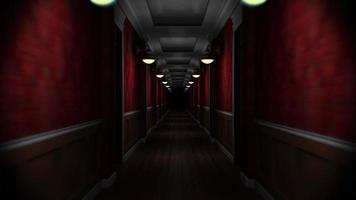 Creepy Hallway 3D Loop Animation for Halloween Theme Background video