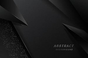 Tech Dark abstract design with black overlap layers background. vector