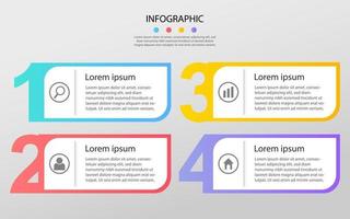 visualización de datos empresariales moderna. diagrama del proceso. elementos abstractos de gráfico, diagrama con pasos, opciones. plantilla de negocio de vector para presentación. concepto creativo para infografía.