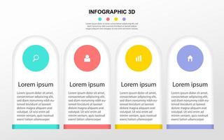 Modern Business data visualization. Process chart. Abstract elements of graph, diagram with steps, options. Vector business template for presentation. Creative concept for infographic.