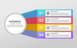 visualización de datos empresariales moderna. diagrama del proceso. elementos abstractos de gráfico, diagrama con pasos, opciones. plantilla de negocio de vector para presentación. concepto creativo para infografía.