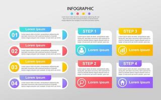 Modern Business data visualization. Process chart. Abstract elements of graph, diagram with steps, options. Vector business template for presentation. Creative concept for infographic.
