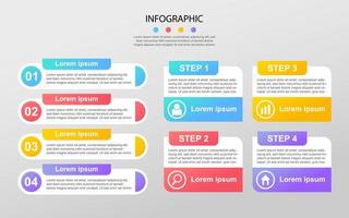 visualización de datos empresariales moderna. diagrama del proceso. elementos abstractos de gráfico, diagrama con pasos, opciones. plantilla de negocio de vector para presentación. concepto creativo para infografía.