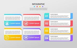 visualización de datos empresariales moderna. diagrama del proceso. elementos abstractos de gráfico, diagrama con pasos, opciones. plantilla de negocio de vector para presentación. concepto creativo para infografía.