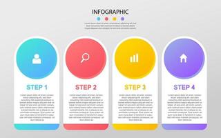 Modern Business data visualization. Process chart. Abstract elements of graph, diagram with steps, options. Vector business template for presentation. Creative concept for infographic.