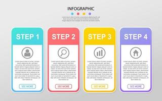 Modern Business data visualization. Process chart. Abstract elements of graph, diagram with steps, options. Vector business template for presentation. Creative concept for infographic.