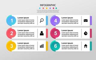 Modern Business data visualization. Process chart. Abstract elements of graph, diagram with steps, options, processes. Vector business template for presentation. Creative concept for infographic.