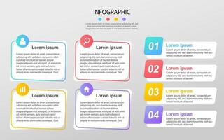 visualización de datos empresariales moderna. diagrama del proceso. elementos abstractos de gráfico, diagrama con pasos, opciones. plantilla de negocio de vector para presentación. concepto creativo para infografía.