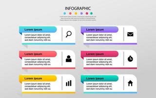 visualización de datos empresariales moderna. diagrama del proceso. elementos abstractos de gráfico, diagrama con pasos, opciones, procesos. plantilla de negocio de vector para presentación. concepto creativo para infografía.