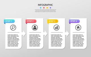 visualización de datos empresariales moderna. diagrama del proceso. elementos abstractos de gráfico, diagrama con pasos, opciones, procesos. plantilla de negocio de vector para presentación. concepto creativo para infografía.