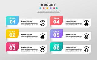 Modern Business data visualization. Process chart. Abstract elements of graph, diagram with steps, options, processes. Vector business template for presentation. Creative concept for infographic.